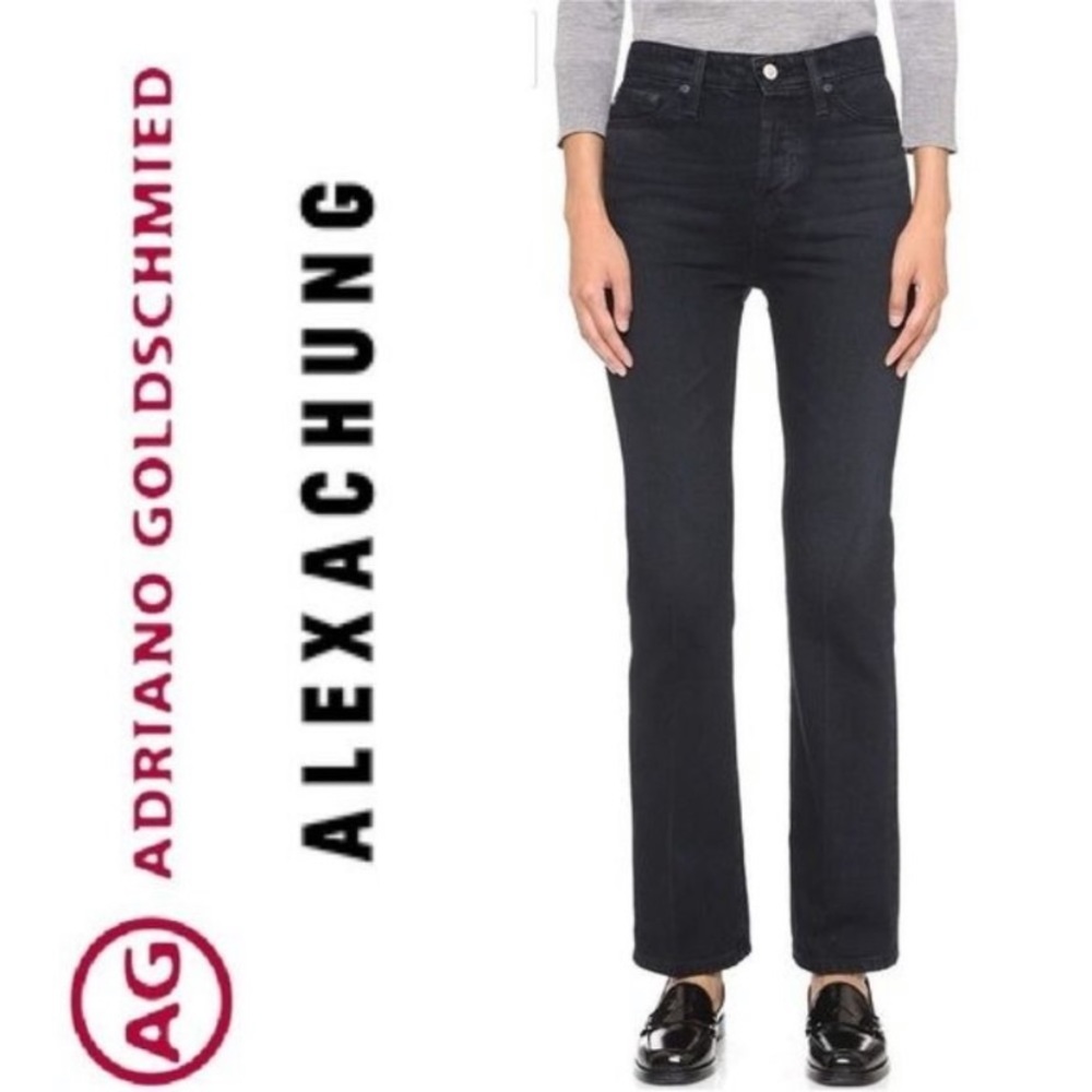 Alexa Chung x Adriano Goldschmied Womens 28 Blue Black Revolution Jeans Button